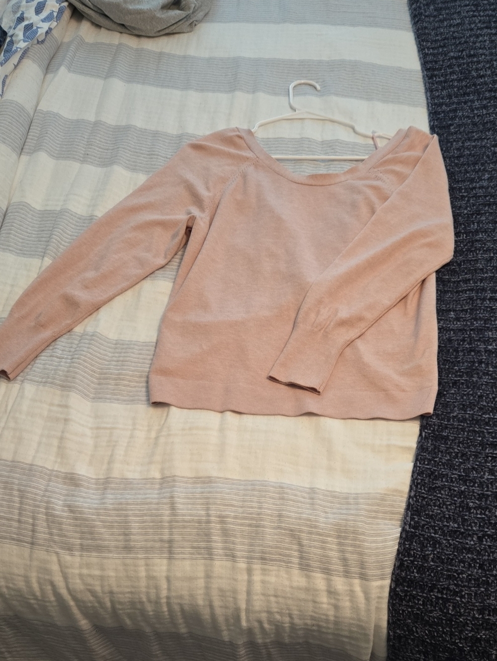 Victorias Secret Off-the-Shoulder Lightweight Twist Back Pink Sweater